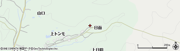愛知県豊田市山中町（日面）周辺の地図