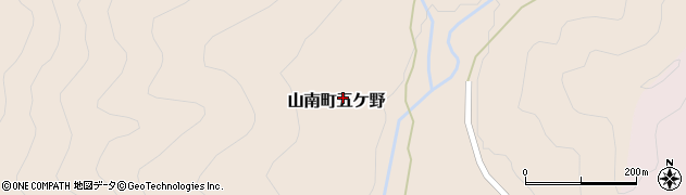 兵庫県丹波市山南町五ケ野周辺の地図