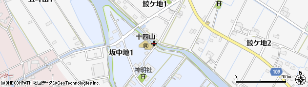 愛知県弥富市坂中地町（川北）周辺の地図