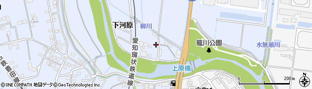愛知県豊田市上原町下河原周辺の地図