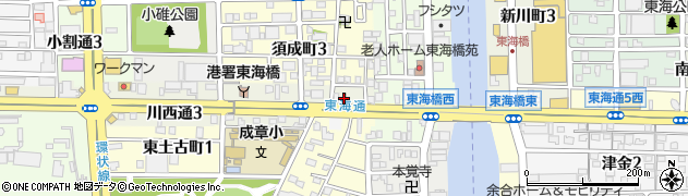 名古屋東海橋郵便局 ＡＴＭ周辺の地図