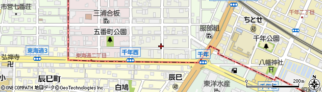 愛知県名古屋市熱田区三番町周辺の地図