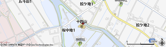 愛知県弥富市坂中地町（宮西）周辺の地図