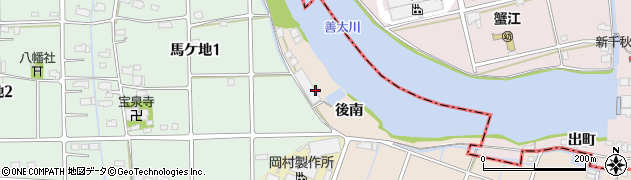 愛知県弥富市善太町（後南）周辺の地図