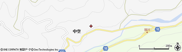 愛知県設楽町（北設楽郡）川向（上ヲロウ）周辺の地図