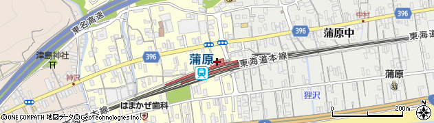 蒲原駅周辺の地図