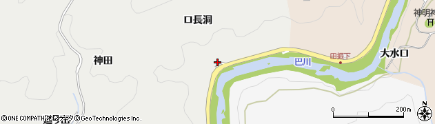 愛知県豊田市東大島町（ロ長洞）周辺の地図