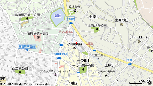 〒468-0032 愛知県名古屋市天白区山郷町の地図