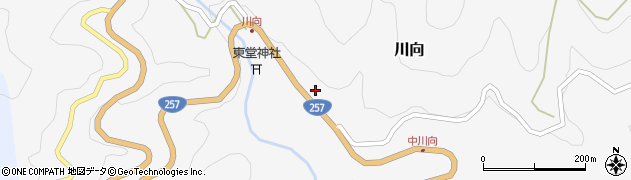 愛知県設楽町（北設楽郡）川向（道合）周辺の地図