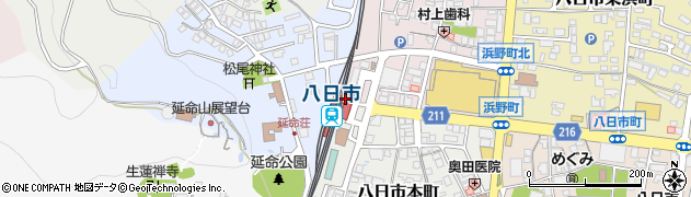 滋賀県東近江市周辺の地図