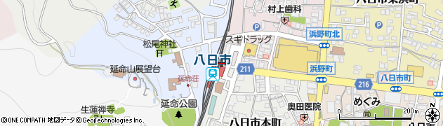 八日市駅周辺の地図