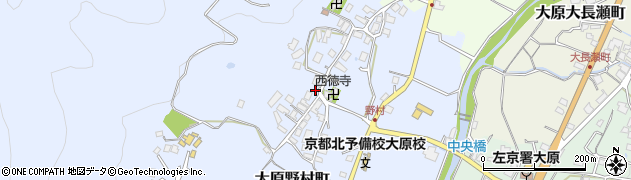 京都府京都市左京区大原野村町周辺の地図