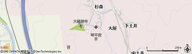 京都府南丹市園部町曽我谷（大屋）周辺の地図