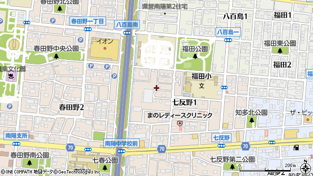 〒455-0884 愛知県名古屋市港区七反野の地図