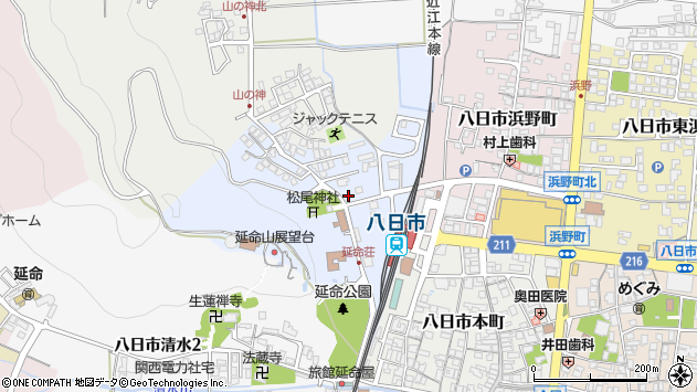 〒527-0019 滋賀県東近江市八日市松尾町の地図
