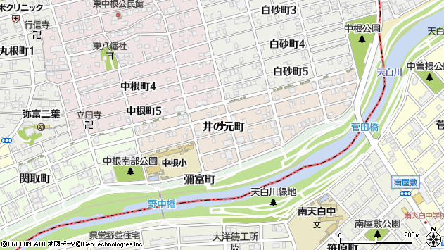 〒467-0057 愛知県名古屋市瑞穂区井の元町の地図