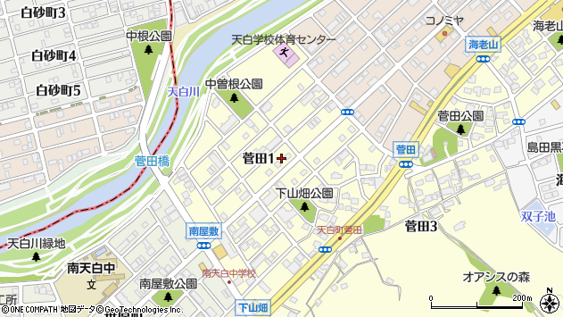 〒468-0043 愛知県名古屋市天白区菅田の地図