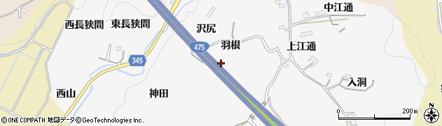 愛知県豊田市滝見町（神田）周辺の地図