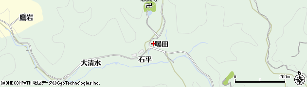 愛知県豊田市山中町（曝田）周辺の地図