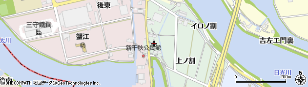 愛知県蟹江町（海部郡）鍋蓋新田（イロノ割）周辺の地図