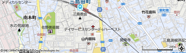 静岡銀行三島支店 ＡＴＭ周辺の地図