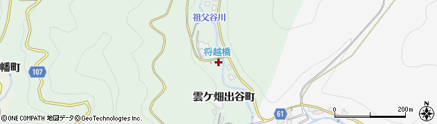 京都府京都市北区雲ケ畑出谷町周辺の地図