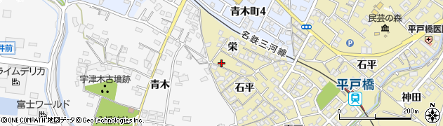 愛知県豊田市平戸橋町（栄）周辺の地図