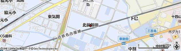 愛知県弥富市鯏浦町（北前新田）周辺の地図