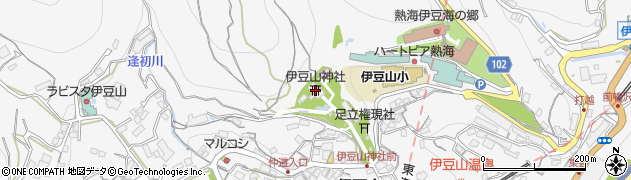 伊豆山神社周辺の地図
