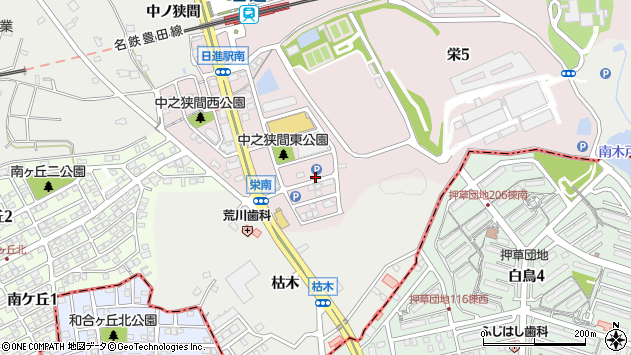 〒470-0113 愛知県日進市栄の地図
