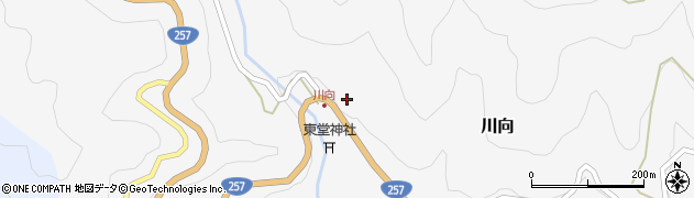 愛知県設楽町（北設楽郡）川向（梨子谷下）周辺の地図