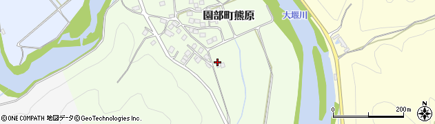 京都府南丹市園部町熊原（中ノ前）周辺の地図