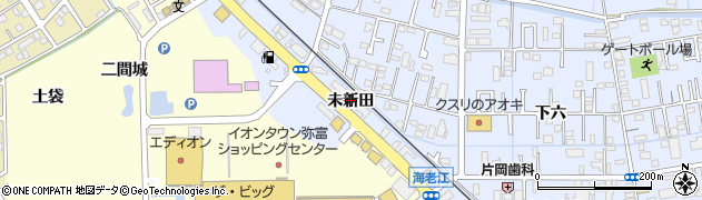 愛知県弥富市鯏浦町未新田周辺の地図