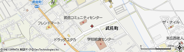 滋賀県近江八幡市武佐町周辺の地図