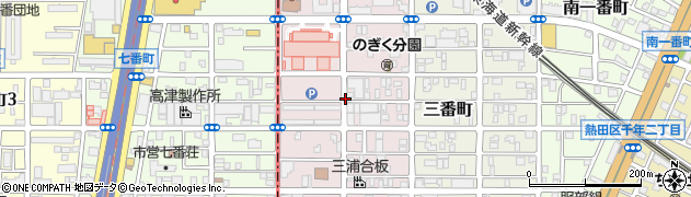愛知県名古屋市熱田区五番町周辺の地図