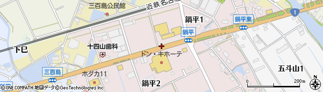 愛知県弥富市六條町（上三百）周辺の地図