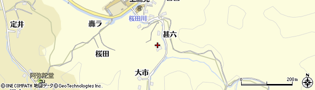愛知県豊田市上高町大市498周辺の地図