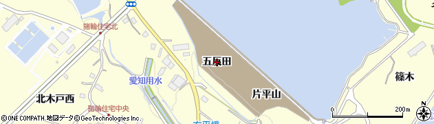 愛知県東郷町（愛知郡）諸輪（五反田）周辺の地図