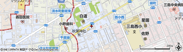 静岡県三島市加屋町周辺の地図