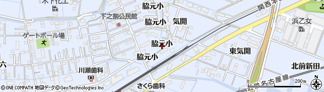 愛知県弥富市鯏浦町脇元小169周辺の地図