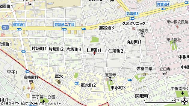 〒467-0053 愛知県名古屋市瑞穂区仁所町の地図