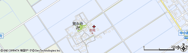 滋賀県近江八幡市赤尾町周辺の地図