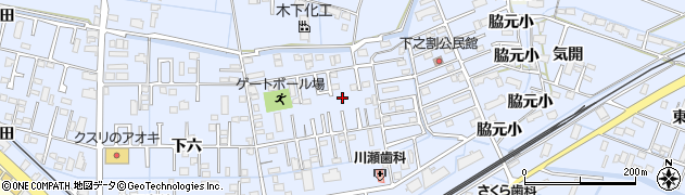 愛知県弥富市鯏浦町（上六）周辺の地図