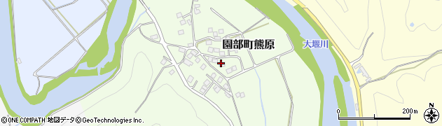 京都府南丹市園部町熊原（東内畑）周辺の地図