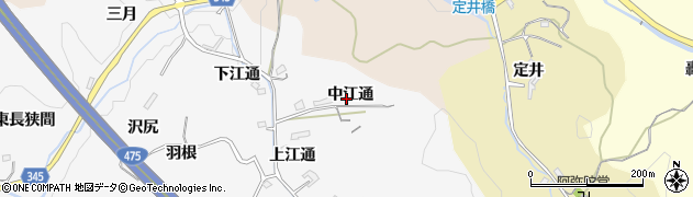 愛知県豊田市滝見町（中江通）周辺の地図