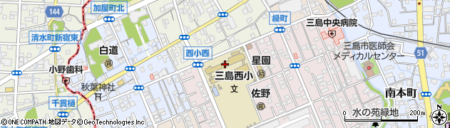 三島市役所　西第二放課後児童クラブ周辺の地図