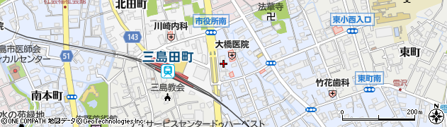 三島市役所　生活支援センター周辺の地図