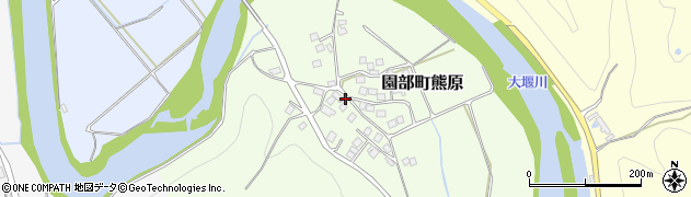 京都府南丹市園部町熊原（西内畑）周辺の地図