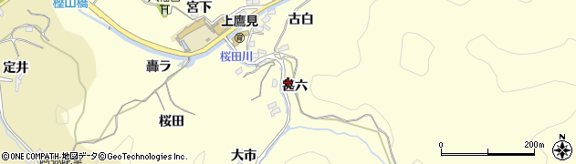 愛知県豊田市上高町（甚六）周辺の地図