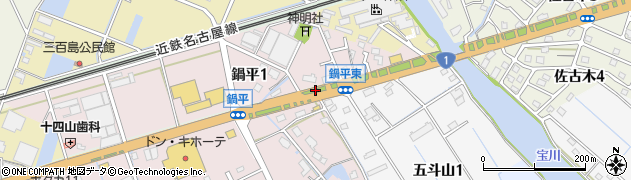 愛知県弥富市六條町（堤割）周辺の地図